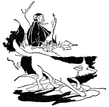 赤ずきんちゃん — Logan Marshall 挿絵（1917年・Gutenberg page_202）