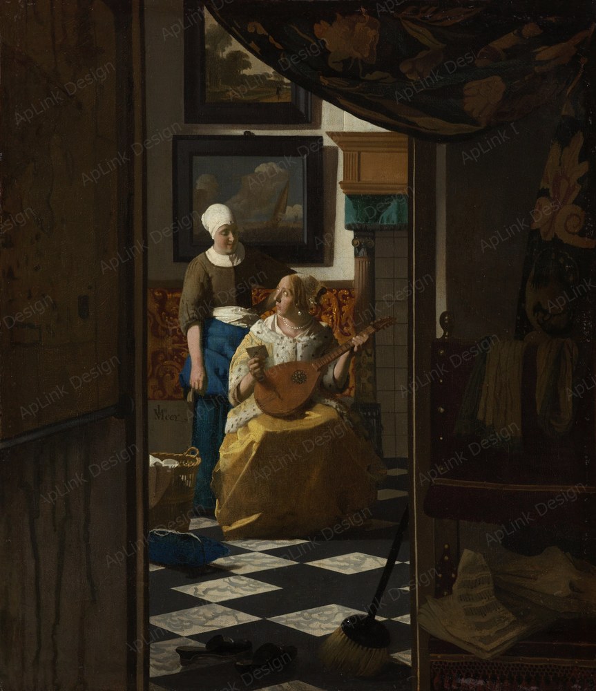 窓辺の光が肌と布の質感を静かに照らす — ラブレター（'De liefdesbrief' 'The Love Letter'）。Google Arts & Culture — fwEiDs-Dommm3gのPD画像。