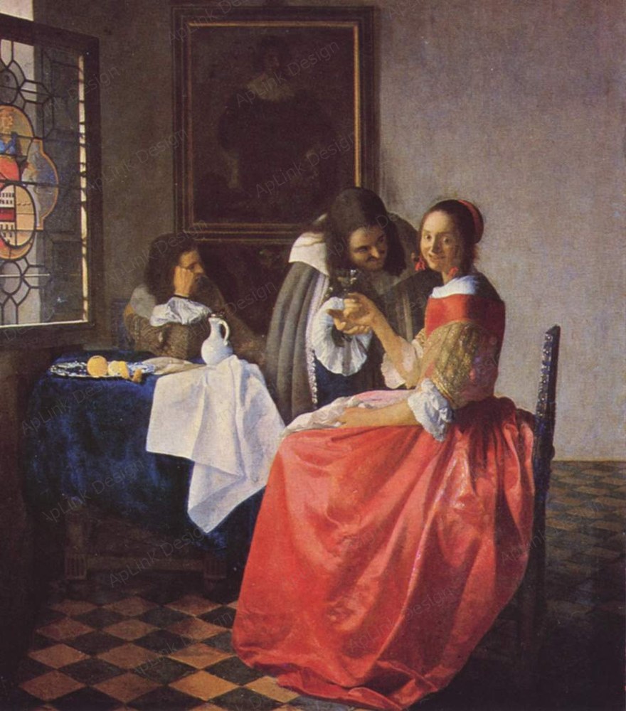 窓辺の光が肌と布の質感を静かに照らす — ワイングラスの少女（Young Woman with a Wine Glass）。The Yorck Project (2002) 10.000 Meisterwerke der Malerei (DVD-ROM), distributed by DIRECTMEDIA Publishing GmbH. ISBN : 3936122202 .のPD画像。