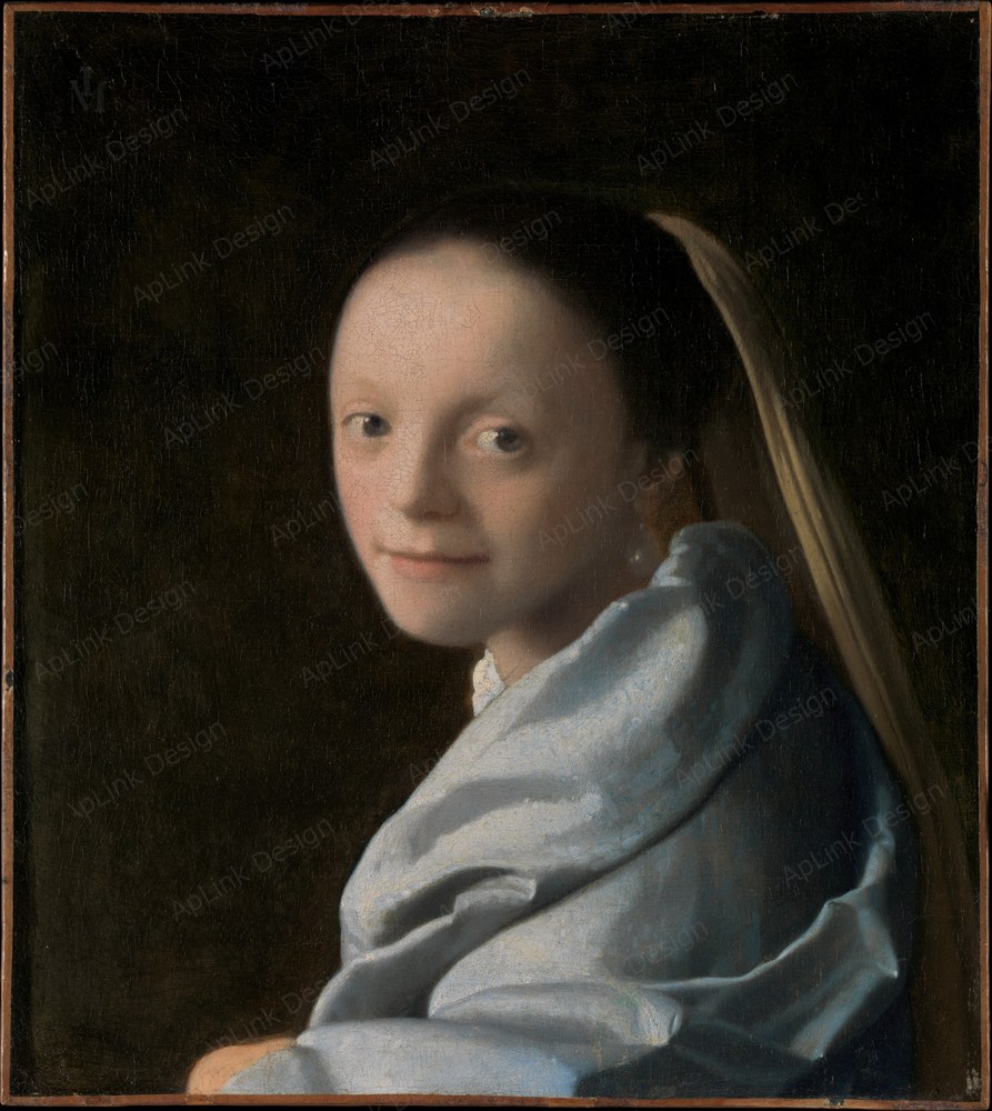 窓辺の光が肌と布の質感を静かに照らす — 若い女の肖像（Study of a Young Woman）。メトロポリタン美術館のPD画像。