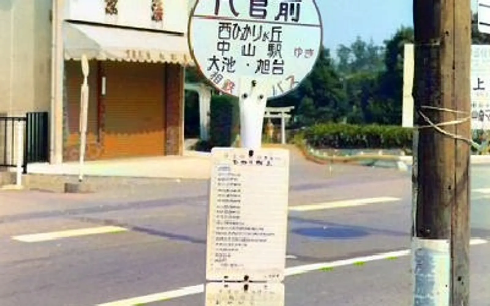 同じ白根・染物店通りの写真をカラー化・補正した画像