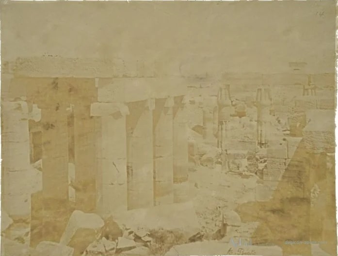 Karnac - reste d'un edifice du grand temple (Thebes) — カイロ／エジプトの古写真