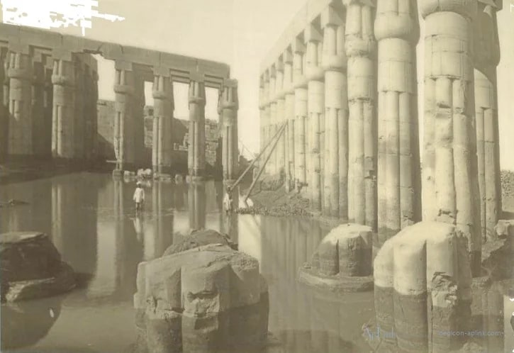 Louxor: vue du temple — カイロ／エジプトの古写真