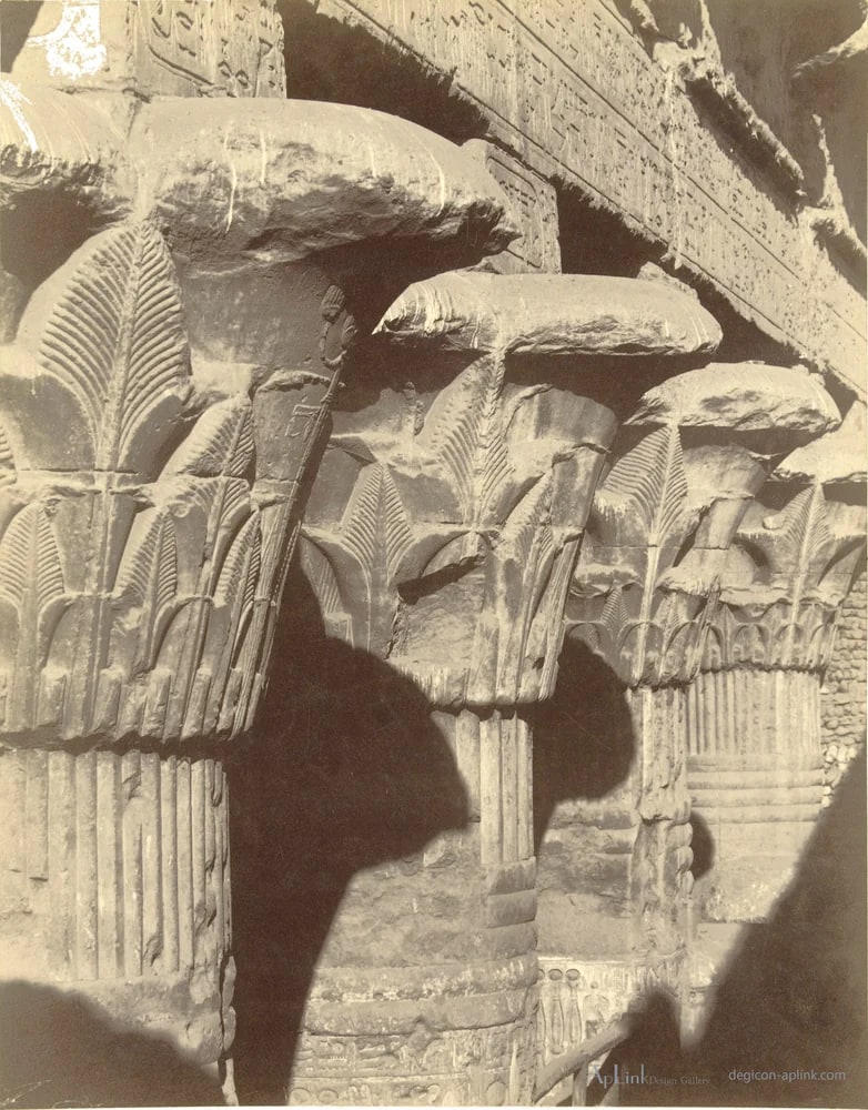 Kapitelen van de tempel van Esna — カイロ／エジプトの古写真