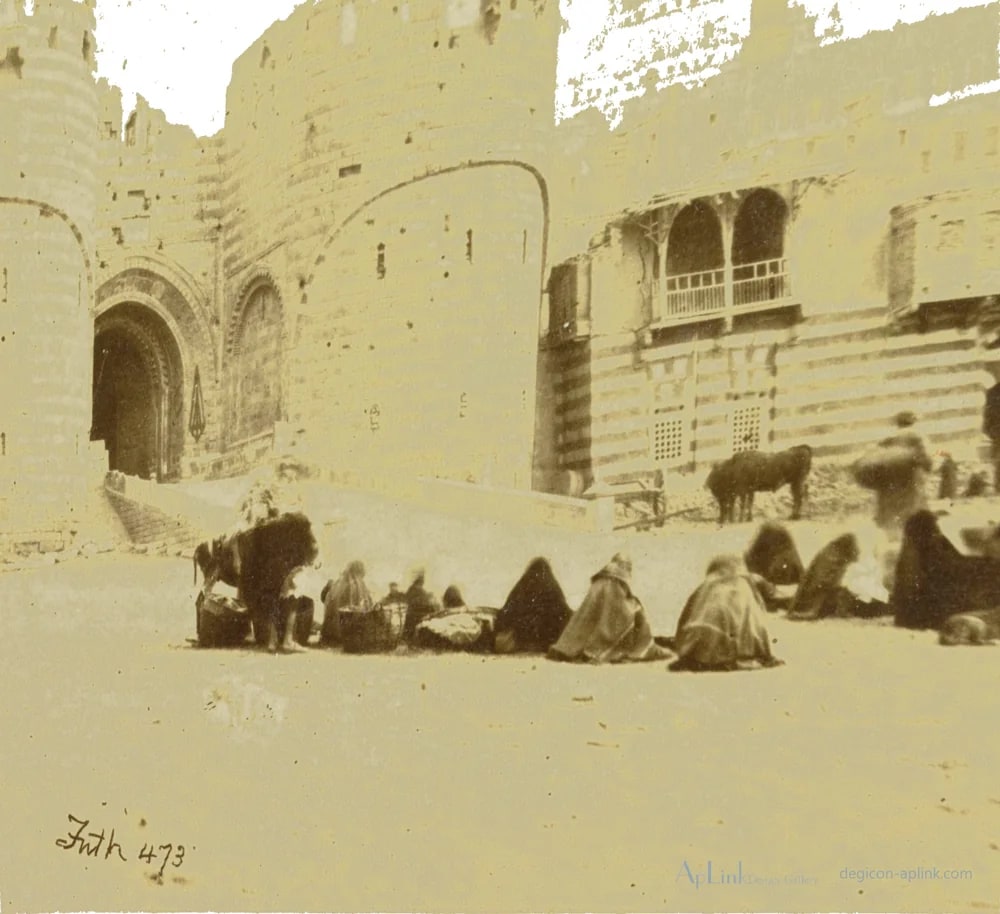 Poort van de citadel, Caïro, Egypte — カイロ／エジプトの古写真
