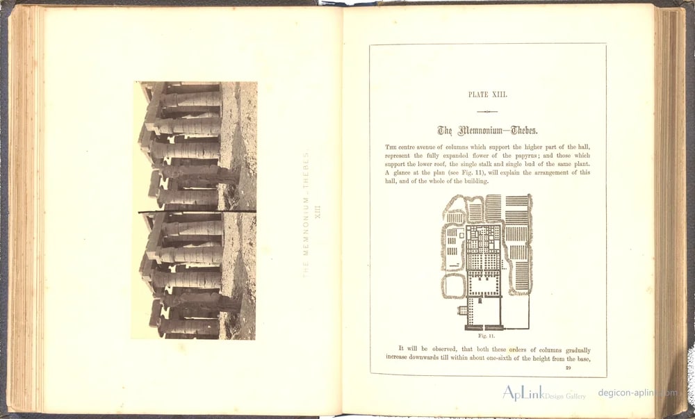 Gezicht op het Ramesseum te Thebes — カイロ／エジプトの古写真