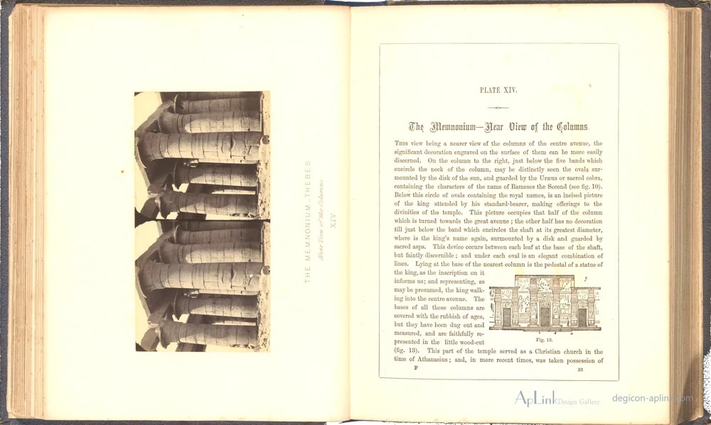 Gezicht op het Ramesseum te Thebes — カイロ／エジプトの古写真