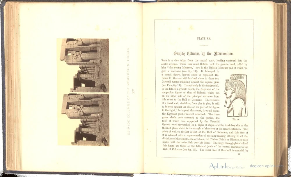 Gezicht op het Ramesseum te Thebes — カイロ／エジプトの古写真