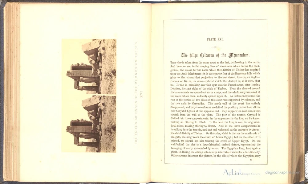 Gezicht op het Ramesseum te Thebes — カイロ／エジプトの古写真