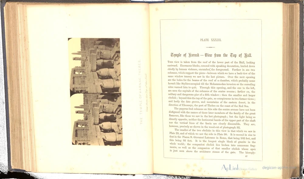 Gezicht op de ruïnes van het tempelcomplex te Karnak — カイロ／エジプトの古写真