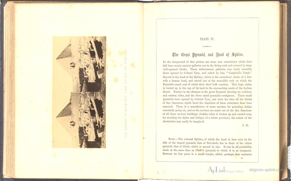 Sfinx van Gizeh met op de achtergrond de piramide van Cheops — カイロ／エジプトの古写真
