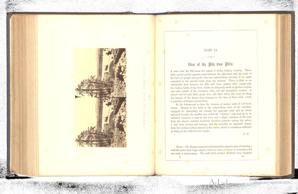 Gezicht op de Nijl vanaf het tempelcomplex te Philae — カイロ／エジプトの古写真