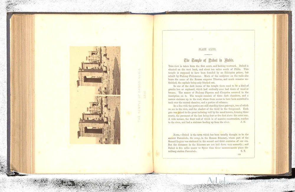 Gezicht op de ruïnes van de tempel van Debod te Aswan — カイロ／エジプトの古写真