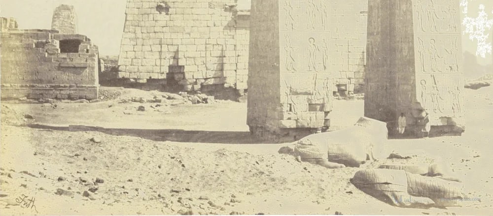 Poort naar het tempelcomplex van Karnak — カイロ／エジプトの古写真