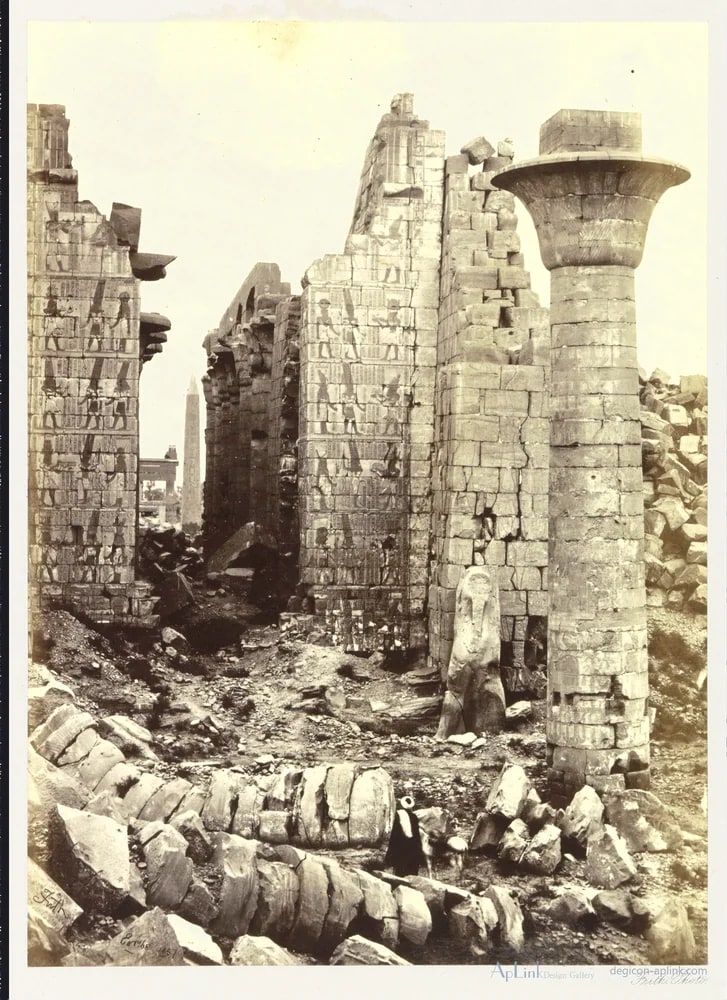 Zaal van Shishak in het tempelcomplex van Karnak — カイロ／エジプトの古写真