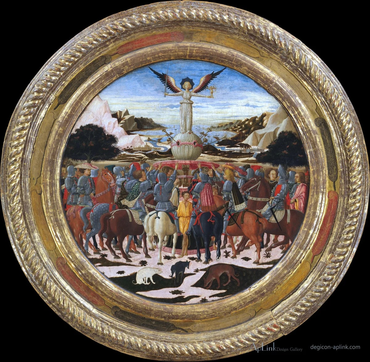 The Triumph of Fame; (reverse) Impresa of the Medici Family and Arms of the Medici and Tornabuoni Families — フィレンツェの古写真