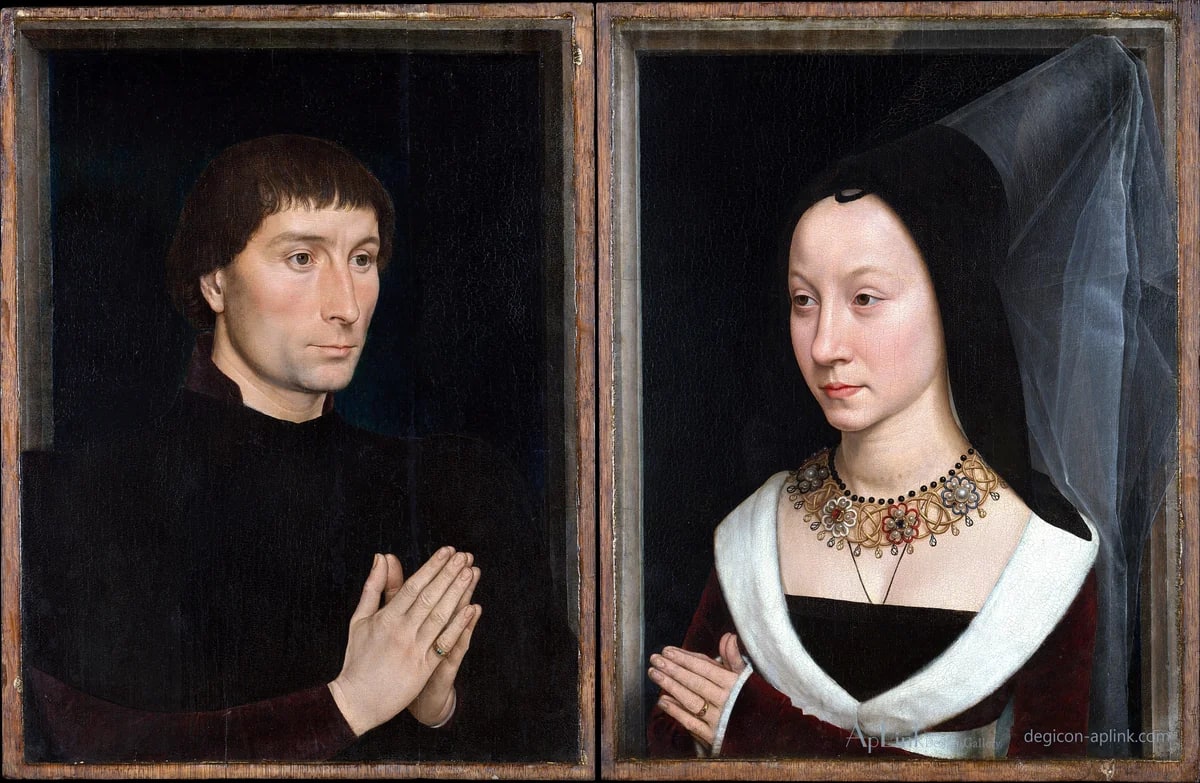 Tommaso di Folco Portinari (1428–1501); Maria Portinari (Maria Maddalena Baroncelli, born 1456) — フィレンツェの古写真