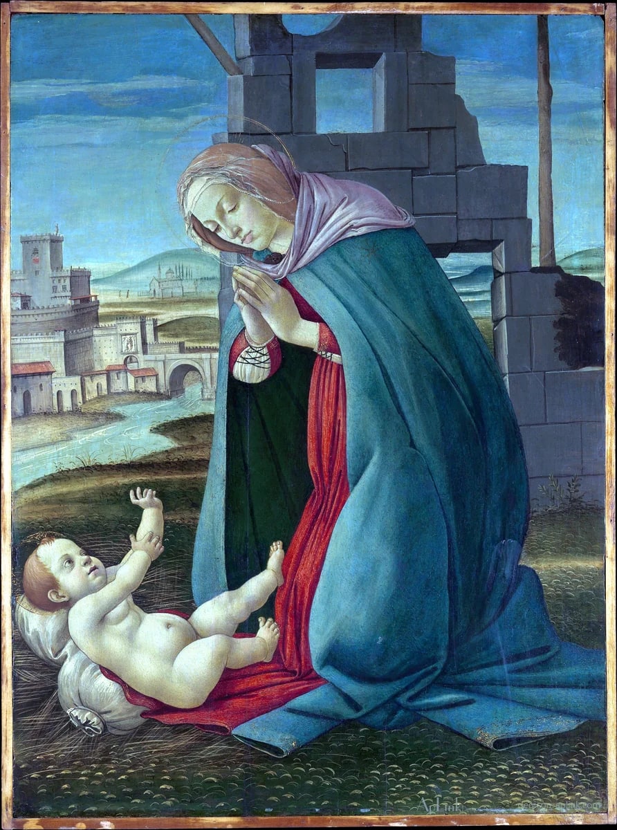 Madonna Adoring the Child — フィレンツェの古写真