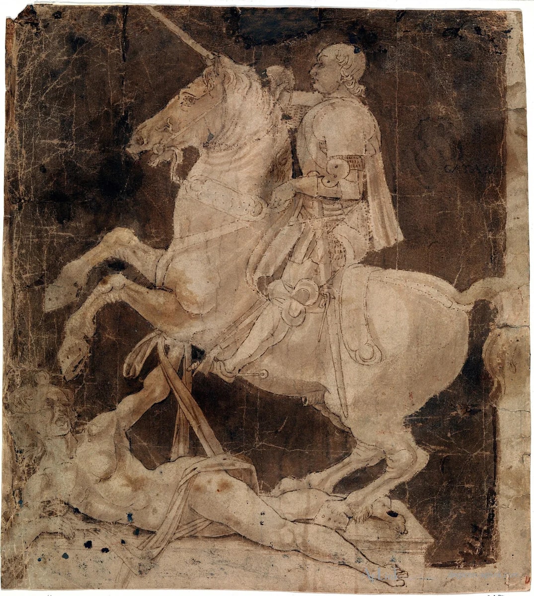 Study for the Equestrian Monument to Francesco Sforza — フィレンツェの古写真