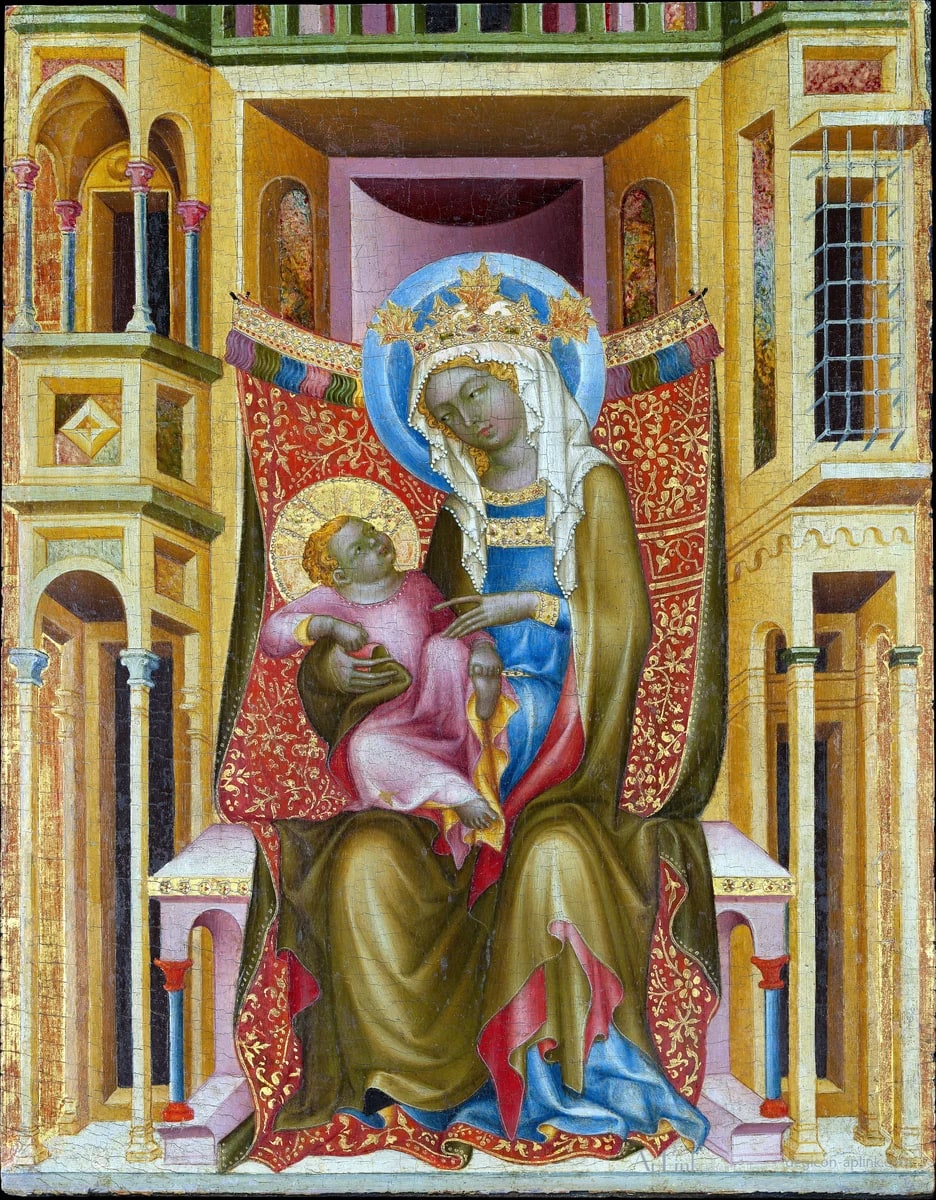 Virgin and Child Enthroned — フィレンツェの古写真
