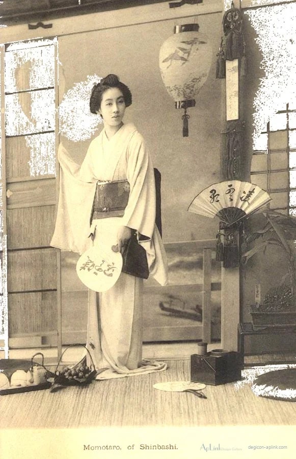 Celebrated Geysha of Tokyo — plate 01 — 日本（幕末・明治）の手彩色写真