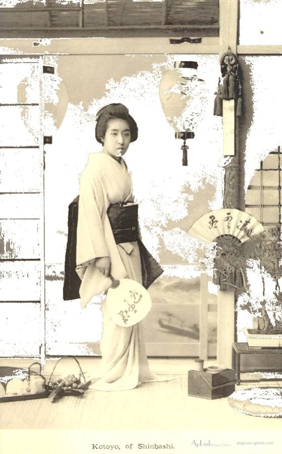 Celebrated Geysha of Tokyo — plate 02 — 日本（幕末・明治）の手彩色写真