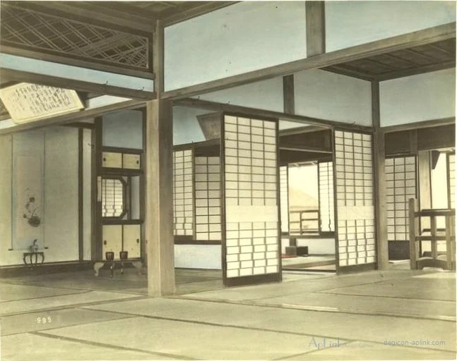 Hafuya Hotel (Ozashiki) or Parlor — 日本（幕末・明治）の手彩色写真