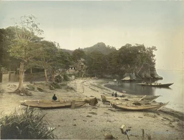 View of Tomioka — 日本（幕末・明治）の手彩色写真