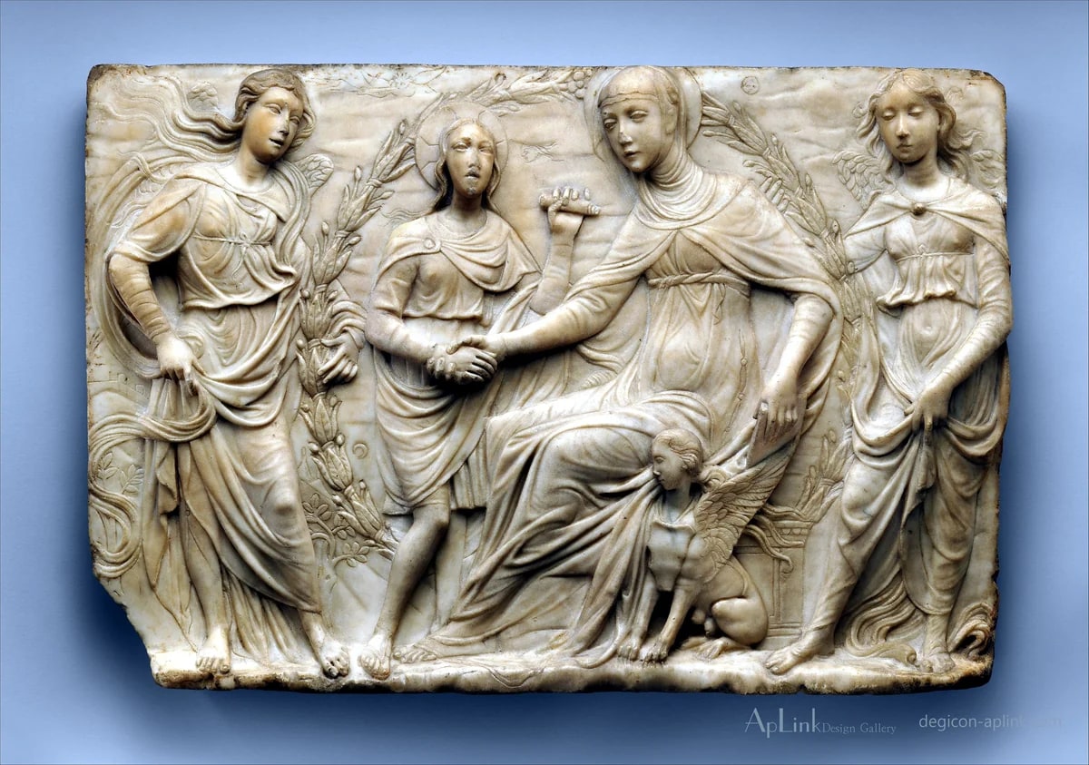 Saint Bridget of Sweden Receiving the Rule of Her Order — パリの古写真