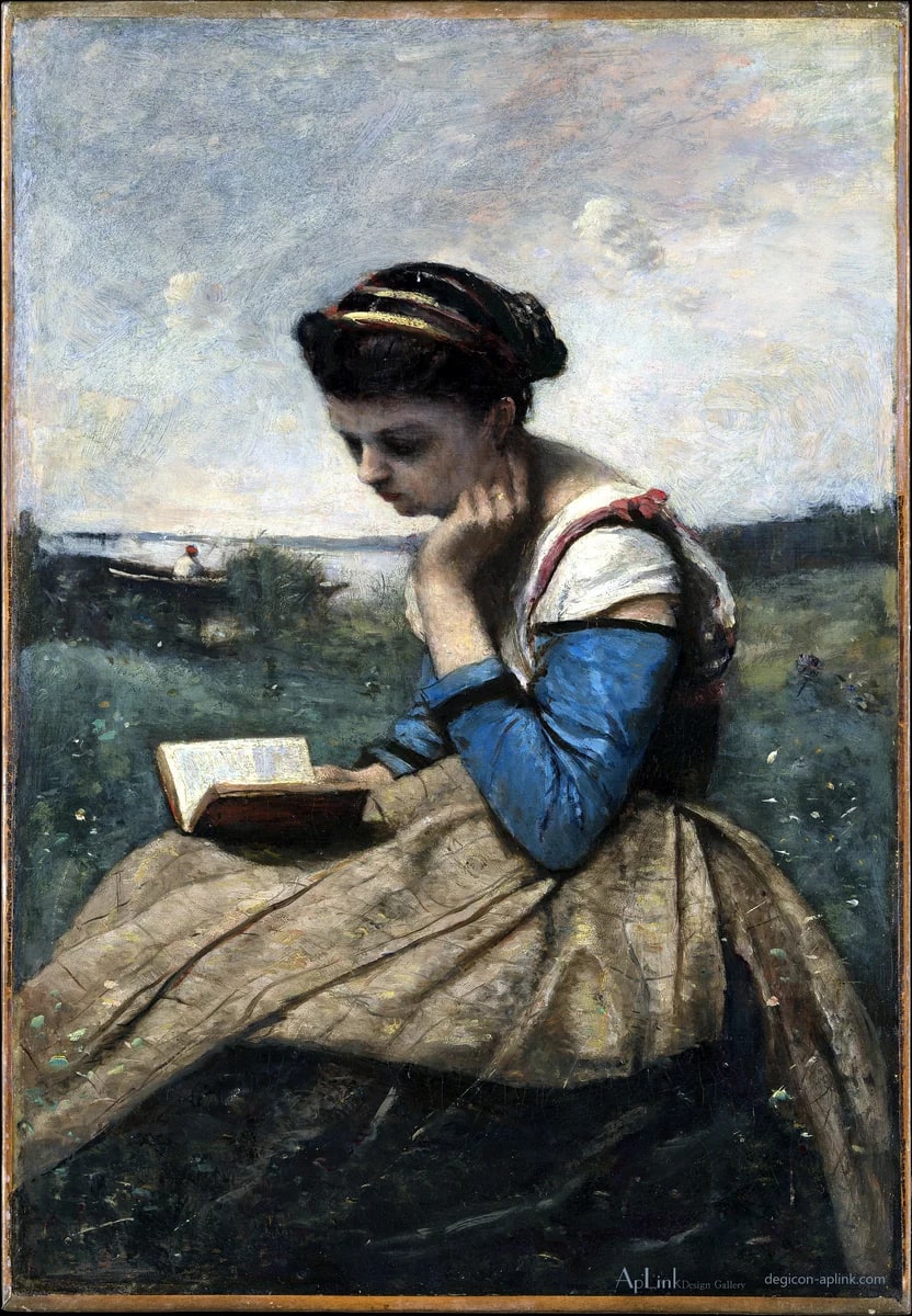 A Woman Reading — パリの古写真