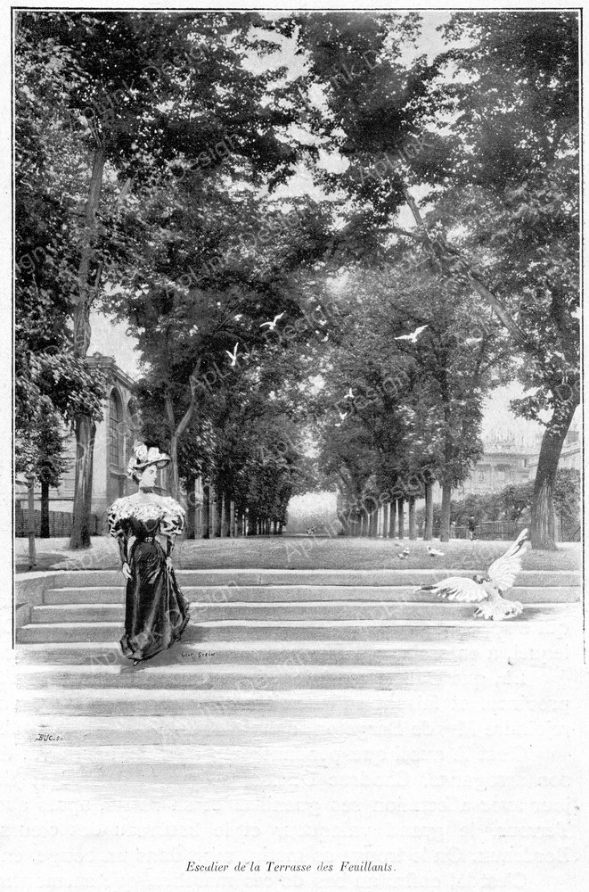 Clément Maurice Paris en plein air, BUC, 1897,061 Escalier de la Terrasse des Feuillants.jpg — パリの古写真